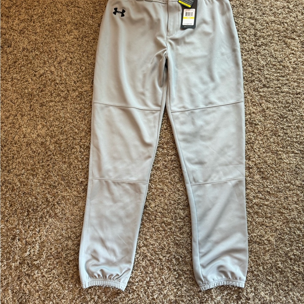 NWT mens Under Armour baseball pants Gray medium